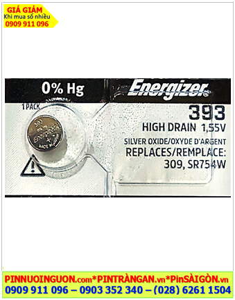 Pin SR754SW _ Pin 393 AG5; Pin 1.5v silver oxide Energizer SR754W Pin 393 AG5 ,Xuất xứ NHẬT